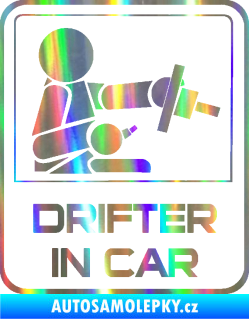 Samolepka Drifter in car 002 Holografická