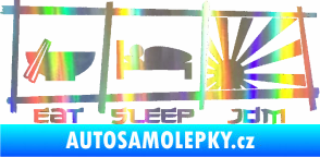 Samolepka Eat sleep JDM Holografická