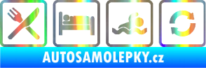 Samolepka Eat sleep swimming repeat plavání Holografická