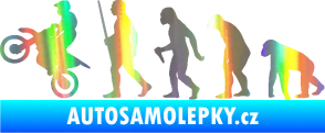 Samolepka Evoluce 002 motokros levá Holografická