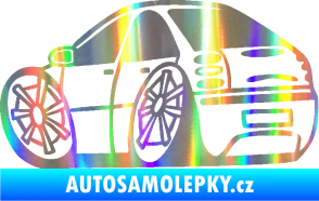 Samolepka Fiat Bravo karikatura levá Holografická