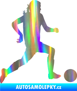 Samolepka Fotbalistka 001 pravá Holografická
