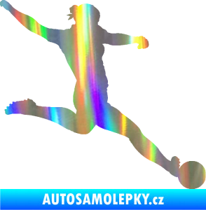 Samolepka Fotbalistka 002 pravá Holografická