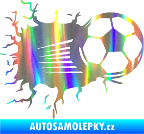 Samolepka Fotbalový míč 005 pravá Holografická