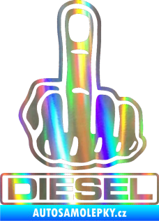 Samolepka Fuck off diesel Holografická