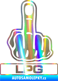 Samolepka Fuck off LPG Holografická