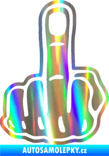 Samolepka Fuck off pravá Holografická