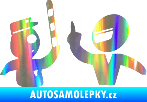 Samolepka Fuck the police 003 Holografická