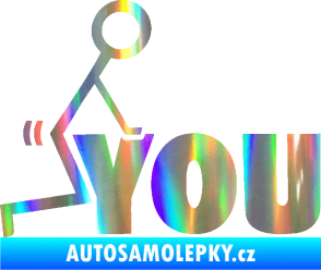 Samolepka Fuck you 002 Holografická