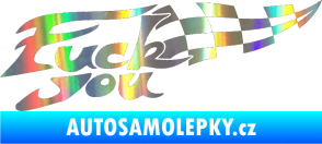 Samolepka Fuck you Holografická