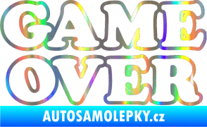 Samolepka Game over nad sebou 001 Holografická
