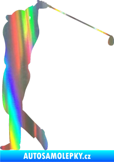 Samolepka Golfista 004 levá Holografická