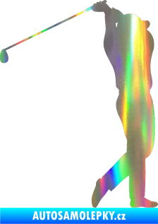 Samolepka Golfista 004 pravá Holografická