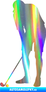 Samolepka Golfista 007 levá Holografická