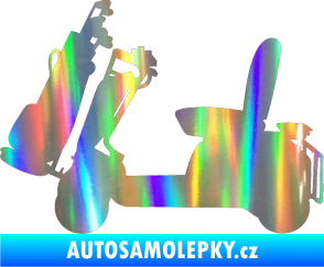 Samolepka Golfista 011 levá Holografická