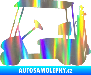 Samolepka Golfista 012 levá vozík Holografická
