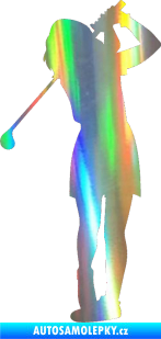 Samolepka Golfistka 014 levá Holografická