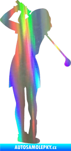 Samolepka Golfistka 014 pravá Holografická