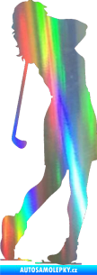 Samolepka Golfistka 015 levá Holografická