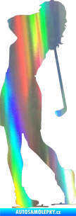 Samolepka Golfistka 015 pravá Holografická