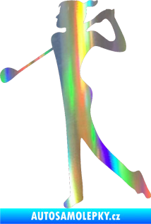 Samolepka Golfistka 016 levá Holografická