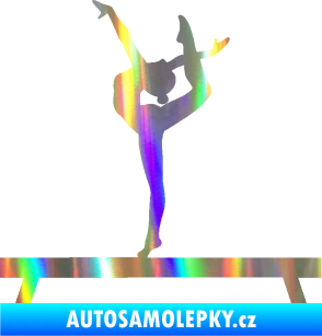 Samolepka Gymnastka 003 levá kladina Holografická
