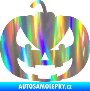 Samolepka Halloween 016 levá dýně Holografická