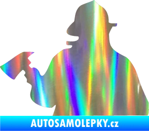 Samolepka Hasič 004 levá Holografická