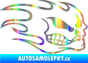 Samolepka Head - lebka- pravá Holografická