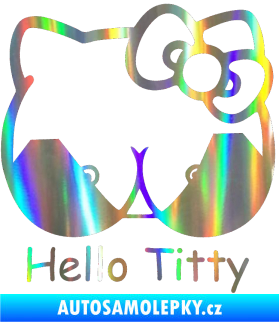 Samolepka Hello Titty Holografická