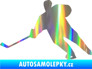 Samolepka Hokejista 014 levá Holografická