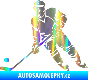 Samolepka Hokejista 027 levá Holografická