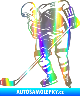 Samolepka Hokejista 029 levá Holografická