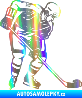 Samolepka Hokejista 029 pravá Holografická