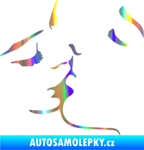 Samolepka Holčičí políbení pravá Holografická