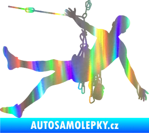 Samolepka Horolezec 002 pravá Holografická