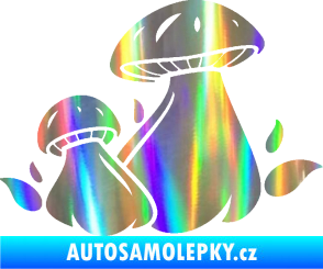 Samolepka Houby 002 pravá Holografická