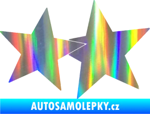 Samolepka Hvězdy 002 pravá spojené Holografická
