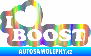 Samolepka I love boost 001 Holografická