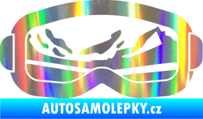 Samolepka I love snow brýle pravá Holografická