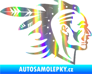 Samolepka Indián 003 pravá Holografická