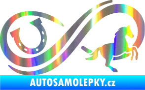 Samolepka Infinity 005 pravá koník s podkovou Holografická