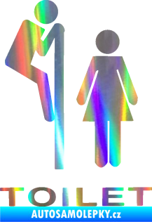 Samolepka Interiér 013 - Toilet Holografická