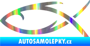Samolepka Jesus rybička 008 Holografická