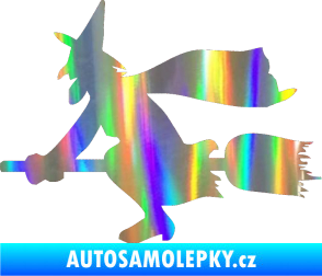 Samolepka Ježibaba levá Holografická