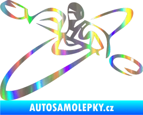 Samolepka Kajakář 001 levá Holografická
