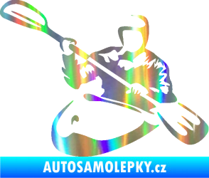 Samolepka Kajakář 004 levá Holografická