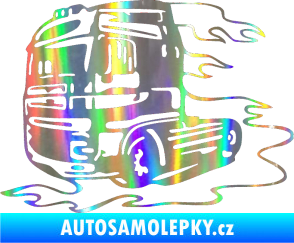 Samolepka Kamion 003 levá nákladní auto Holografická
