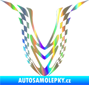 Samolepka Kapota 006 šachovnice Holografická
