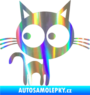 Samolepka Kočička 001 pravá Holografická